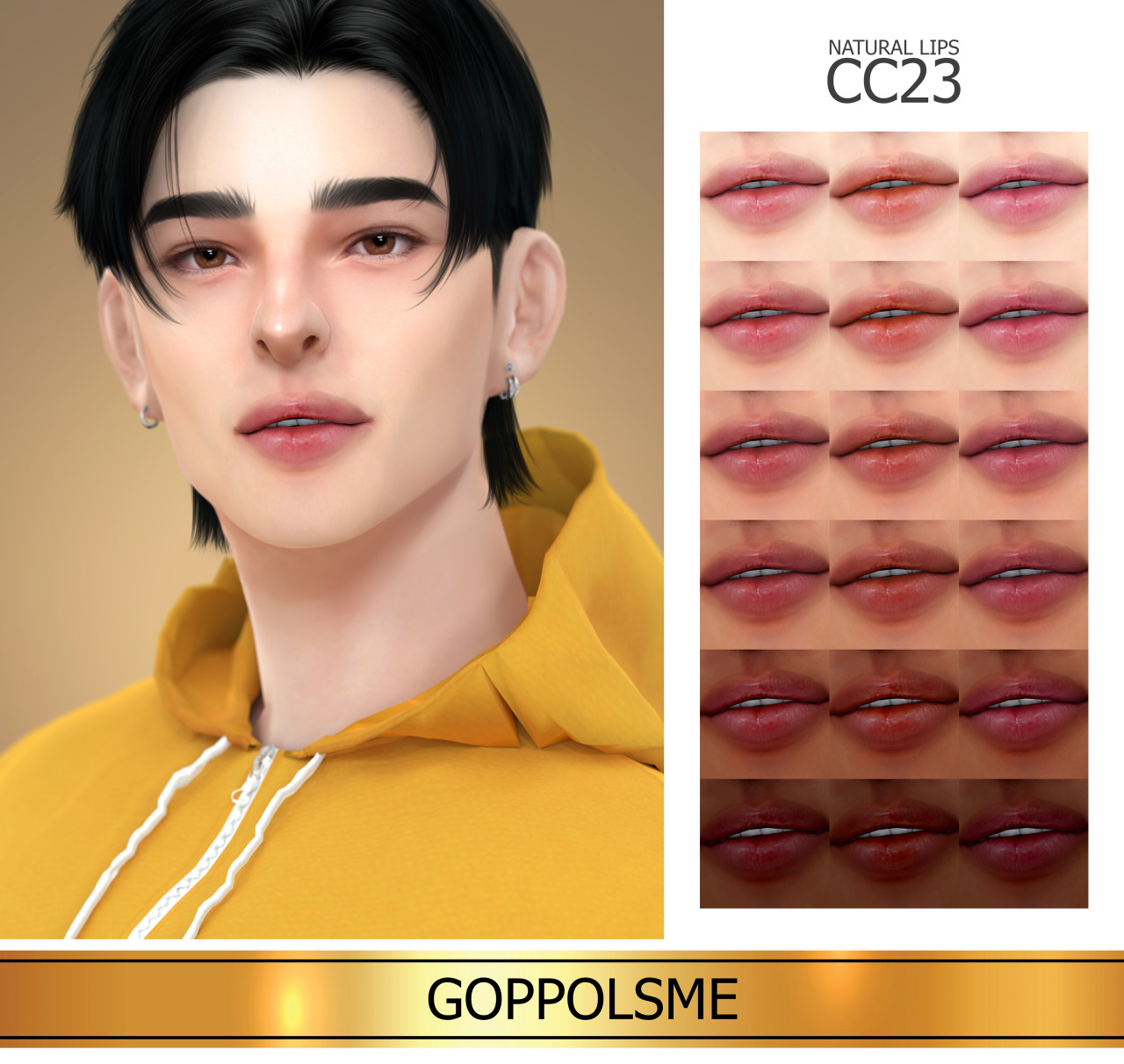 GPME-GOLD Natural Lips CC23Download at GOPPOLSME patreon ( No ad )Access to Exclusive GOPPOLSME Patreon onlyHQ mod compatibleThank for support me  ❤  Thanks for all CC creators ❤Hope you like it .Please don’t re-upload #goppolsme#thesims4#sims4cc#sims4ccfinds#sims4lips#s4cc#s4ccfinds#s4lip
