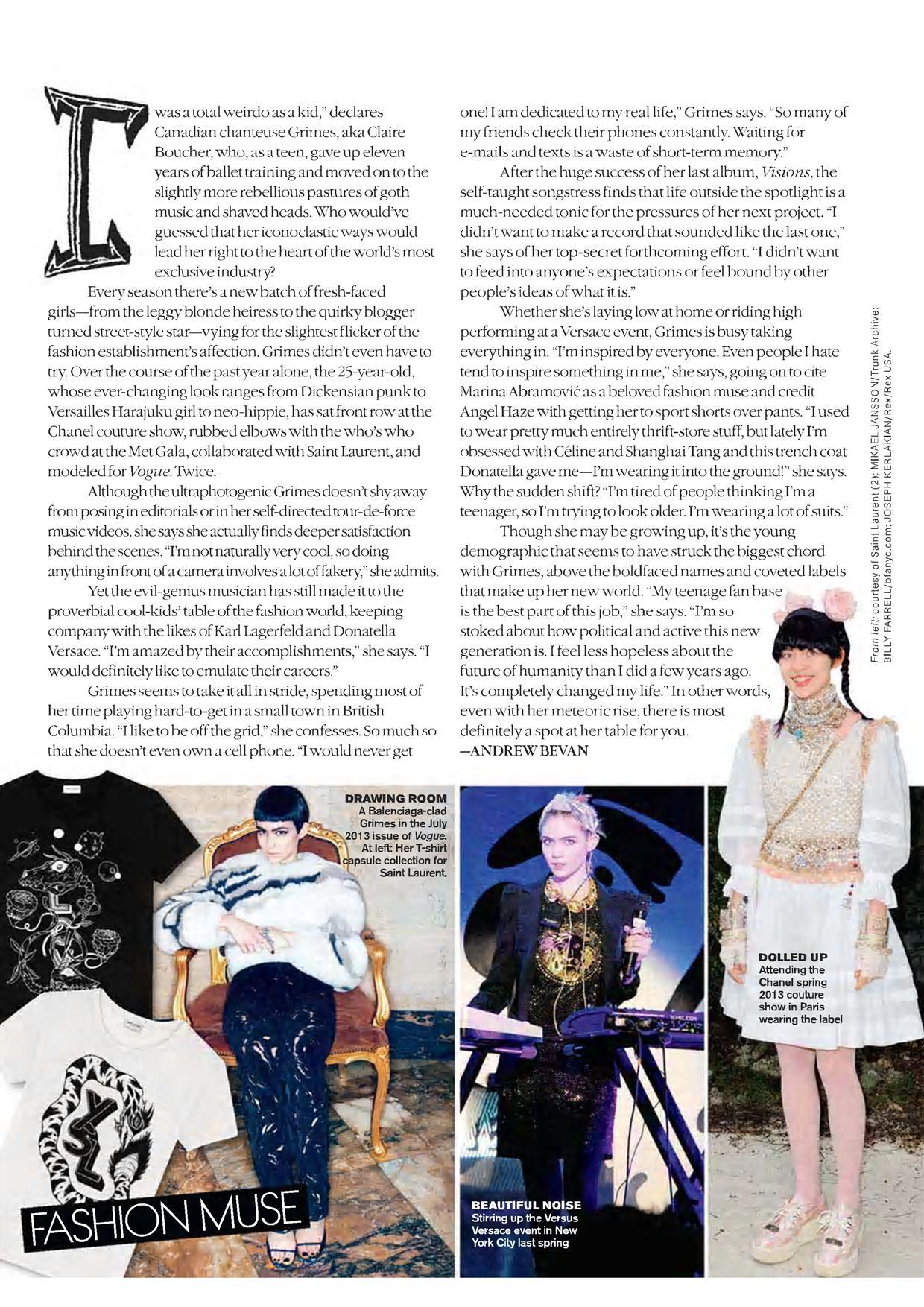 grimes-claireboucher:  Grimes Teen Vogue dec/jan 2014 scans 