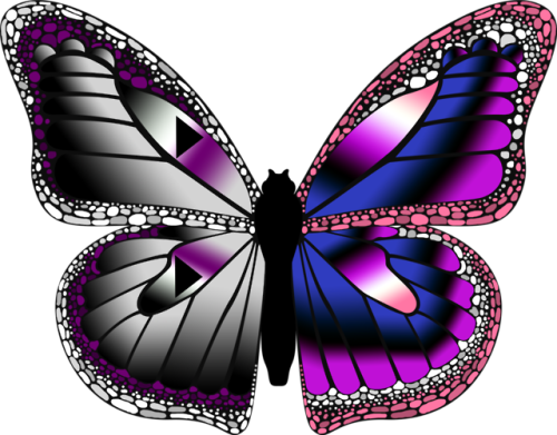 emilylaj:For Pride month, I’ve made some Demisexual/Other butterflies!Demisexual/Genderfluid, Demise