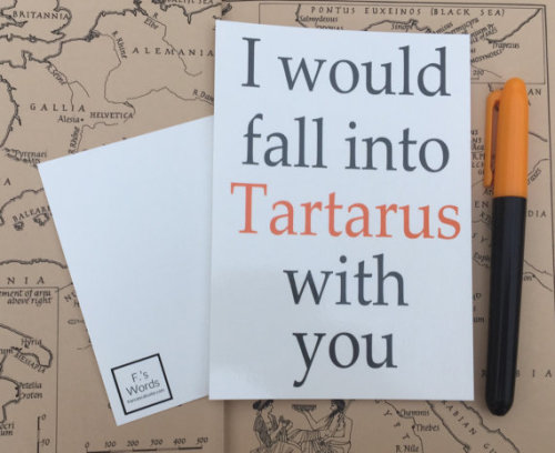 wtfzeus:francescaswords:Greek mythology nerds/Rick Riordan fans: decorate your house this Valentine’