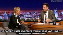 fallontonight:  Ellen got Jimmy good! 