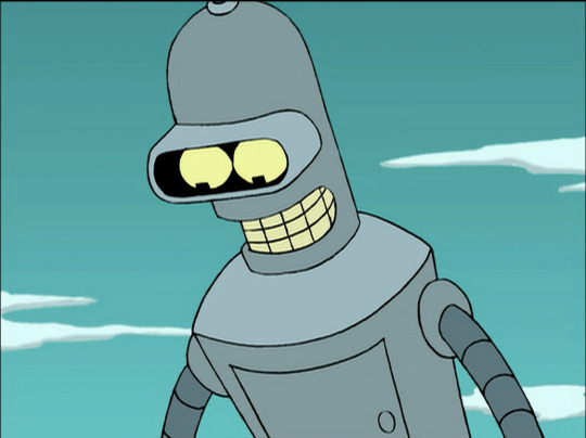 just-another-frender-blog:I think about the fact that Fry and Bender would still be best friends even if Bender was a giant robot sent to annihilate humanity every damn day of my life.