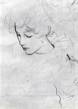 davidfincherings:  Polly Barnard or The Study for Carnation, Lily, Lily, Rose (ca. 1885) by John Singer Sargent  