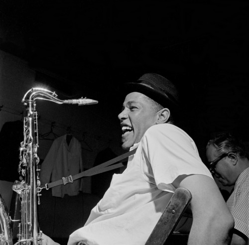 bainer:Dexter Gordon and Alfred Lion in a photograph that became the cover for Gordon’s A