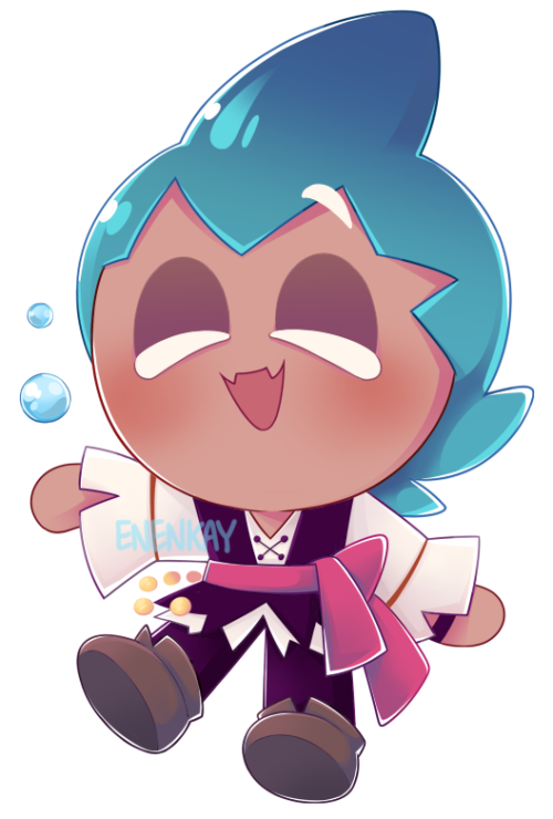 enenkaydoodles:Shark Sorbet cookie was recently added to Cookie Run Kingdom, so I had to draw my fav (o´∀`o) I’m making this into a double-sided acrylic charm, so stay tuned if you’d like to take one home!  #cookie run fanart  #cookie run kingdom #CRK #sorbet shark cookie  #OMG MY CUTIE