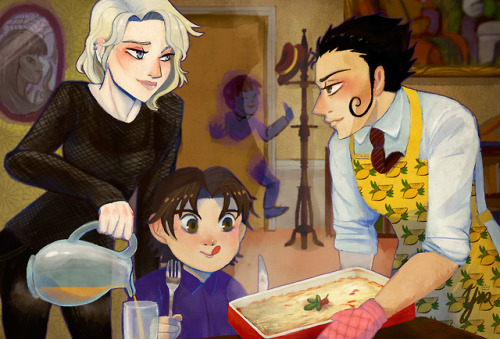 Positively domestic Sonya and Renato made their son godson lasagna dinner. Based off of chapter 55 o