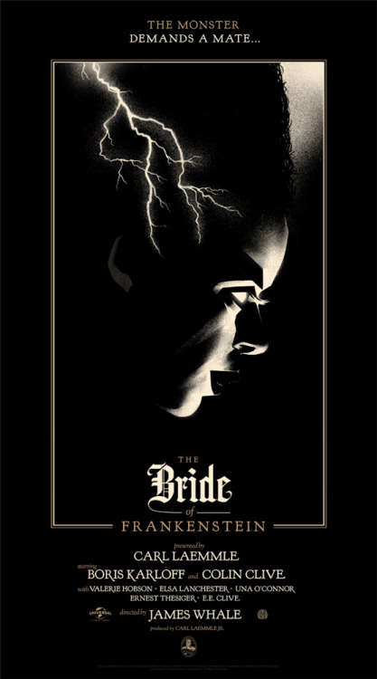 thepostermovement:  Bride of Frankenstein by Olly Moss