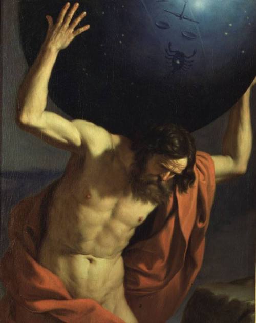 Giovanni Francesco Barbieri detto il Guercino, “Atlante”, 1645-46 - Olio su tela