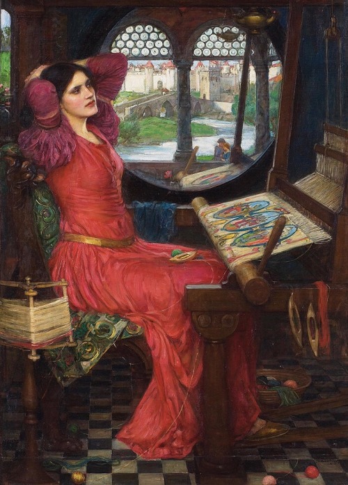 a-little-bit-pre-raphaelite:John William Waterhouse Penelope and the Suitors, 1912 I am Half Sick of