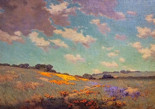 iamjapanese:Granville Redmond（American, 1871-1935）Poppies and Lupine   viaA Field of California