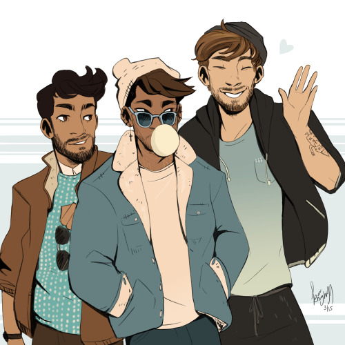 theartofknightjj:Here’s a Seb and two upcoming characters that are his broosss Raahim and Matisse!