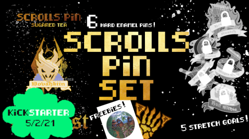 sugaredtea:The Scrolls Pin Set is coming to Kickstarter for pre-orders on the 5th of February (I’m i