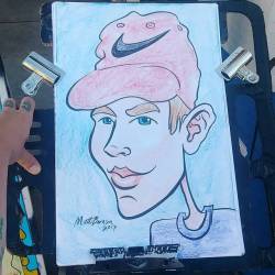 Drawing caricatures at Dairy Delight! Woot
