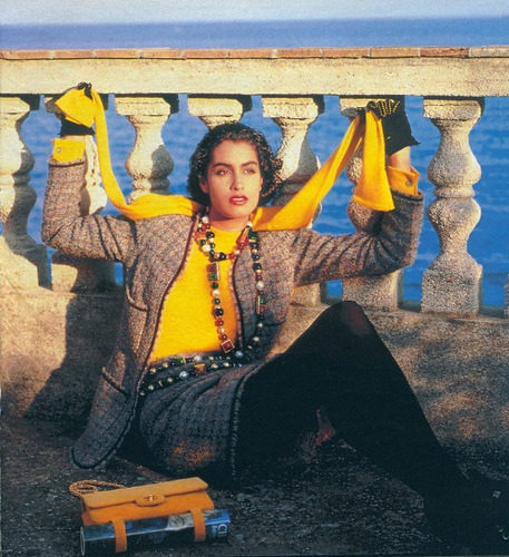 miss-vanilla:Yasmeen Ghauri photographed by Karl Lagerfeld for CHANEL Autumn/Winter