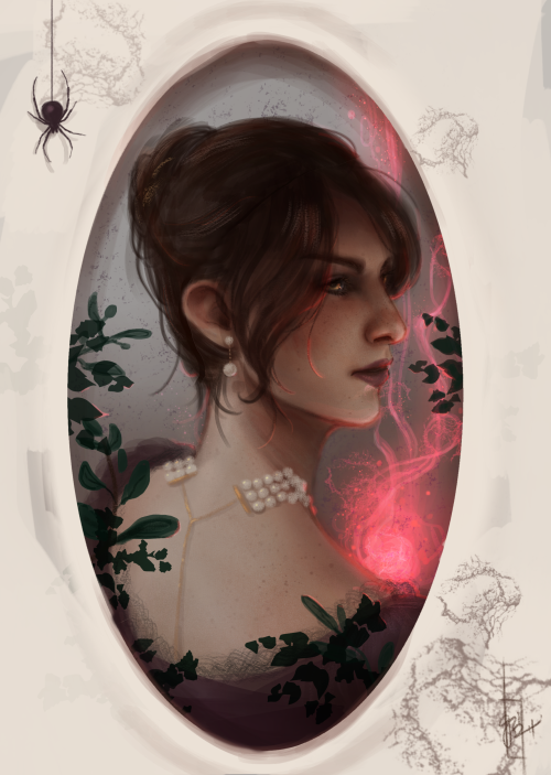 catalystcrisis:Morrigan Portrait - Polished!The old version looked a little empty so I had to spruce