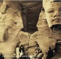 k-i-l-l-a-p-a-m:  ellipticalreckoning:  6shwty:  thirstinism:  dragonpark:  mainevent67:  Rare Picture of an early Egyptian Sphinx before their noses were blown off.  Now I know why their noises were blown off 😶  Y'all never knew they did this  Wow,