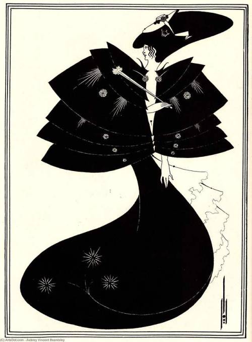 Aubrey Beardsley (British, 1872-1898)The Black Cape ,1893Line block print on paper
