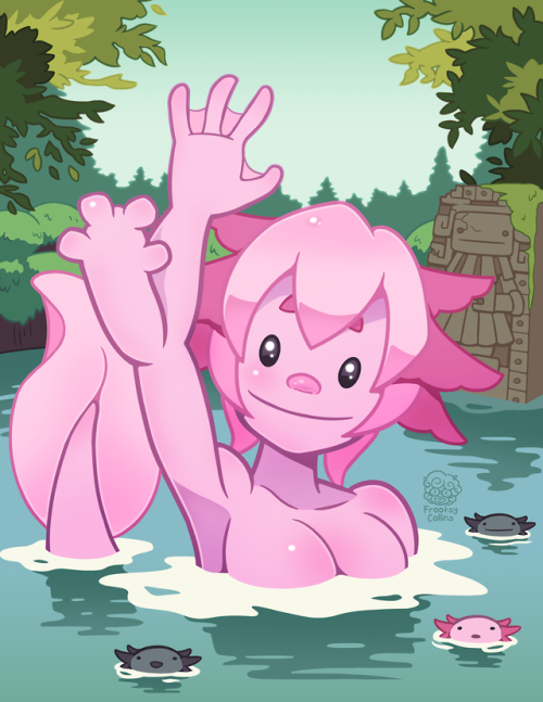 I made an axolotl mermaid for this year’s MerMay event!