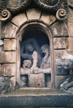 discobabushka:  Tortured souls on Karlův Most (Charles Bridge) in Prague. Summer 2013, Czech Republic. 