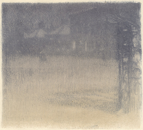 Evening snow in London, 1910. A lithograph by F. Ernest Jackson ARA.It seems we have had our London 