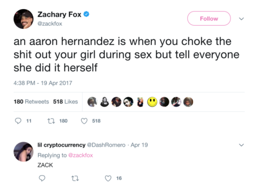 just a reminder that Zack Fox is trash. the above tweets are just the tip of the iceberg. here&rsquo
