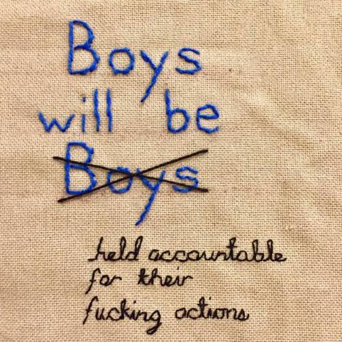 feministfiberart:Badass embroidery by Shannon Downey“Shannon is the craftivist better known as
