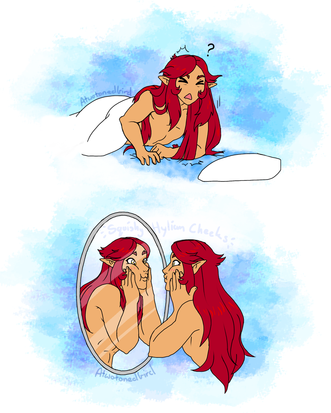 atwotonedbird:  Well I did my Zora Link so here’s my Hylian Sidon!!This posts second