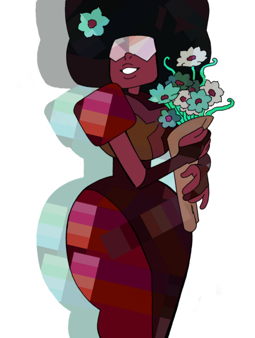 sadsaturniid:  A Garnet to match the Amethyst I did last weeeeeek. 