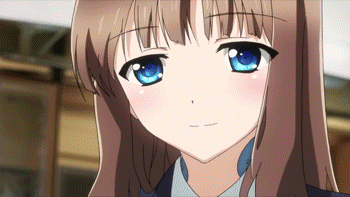Mhmms  Gif  with cute anime  girl smiling and closing her 
