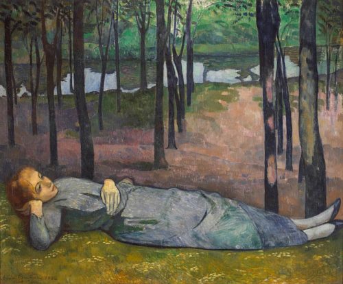 amare-habeo:Emile Bernard (French, 1868–1941)Madeleine in the Bois d'Amour, 1888Oil on canvas, 137 x