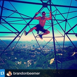 unlimitedjason:#Repost @brandonbeemer with @repostapp. ・・・ Sometimes, I just feel like climbing something… #RunyonCanyon #Hike #FridayThe13th