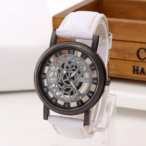 Fashion Business Skeleton Watch Men Engraving Hollow 2019