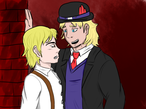 “Let’s make a deal then, yeah?”I accidentally made an AU on twitter with someone a