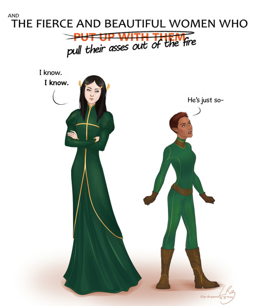 the-dreaming-grass:For your consideration, a fandom crossover.Starring everybody’s favorite black-ha