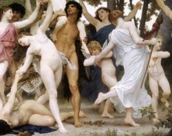 devaneiossuspensos:  arstekne:  The youth of Bacchus, detail (1884) by William-Adolphe Bouguereau  @metvmorqhoses 