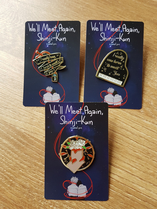 Finally I got all of them ;v; my first enamel pins and I’m absolutely in love with them!! 