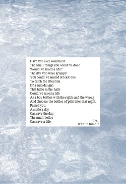 wxhite:  This is my poem. Please do not change