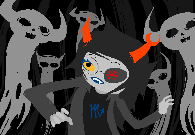 gilwing:this was my panel for greatbiglyricstuck’s Some Nights, but it’s also a panel redraw, so her