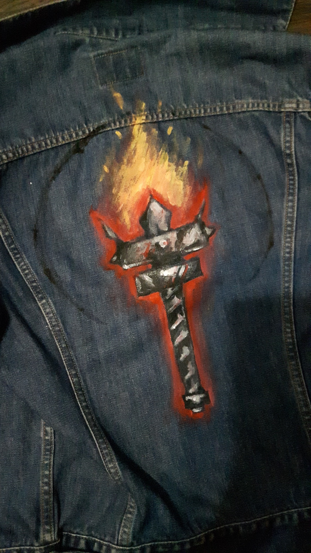 blindlynx: making of my horrible jacket It’s pretty neat denim jacket I bought