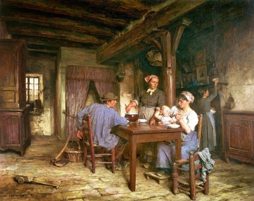 The Midday Meal (1880) by Léon-Augustin Lhermitte