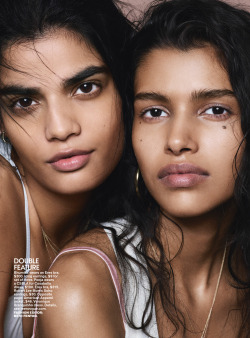 thesocietynyc:  Bhumika Arora (left) for the @teenvogue March 2016 issue, photographed by Daniel Jackson and styled by Beth Fenton
