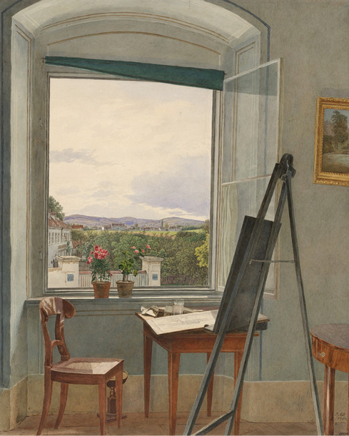 Jakob Alt - View from the Artist’s Studio in Alservorstadt toward Dornbach - 1836 - via Wikimedia
