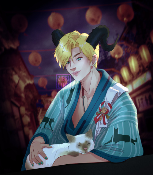 Kitty yukata cute af bg image edit from @/hammerplay on twitter 