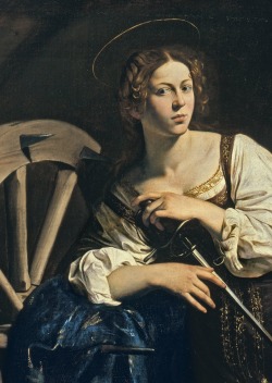 Detail from Caravaggio’s “Saint Catherine