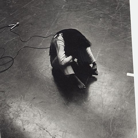 unangeapasse:Theresa Hak Kyung Cha performing Life Mixing, at the University Art Museum, 1975.