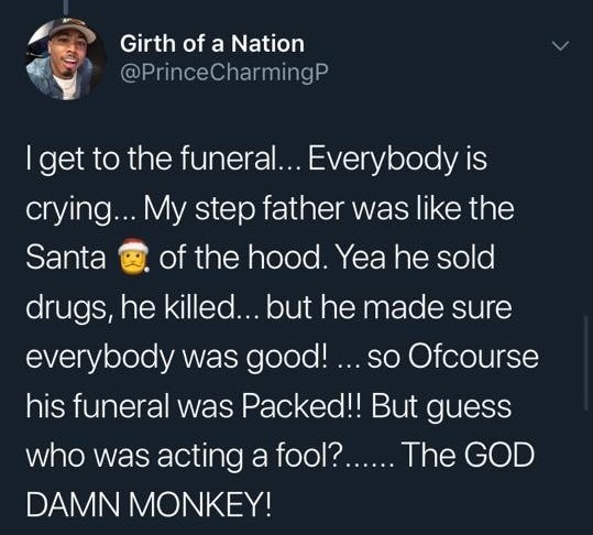 plantain-papi:  blackfashion: onlyblackgirl:  catchymemes:     I’ve heard from a lot of older folks that they just had monkeys. Apparently you could just get them at the pet stores like nbd.   A got damn Monkey.   This is the greatest story of all time