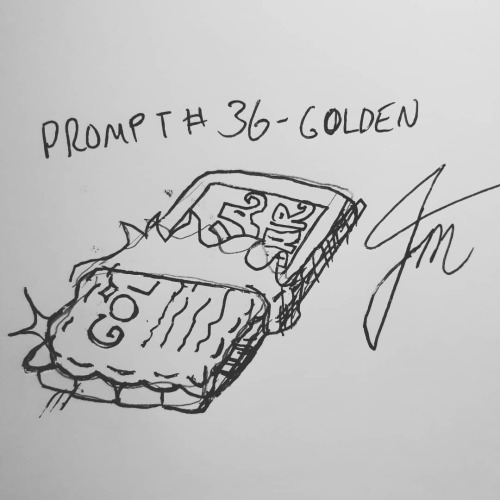 December 9th, 2021, Inktober Prompt # 36 - Golden. Happy 50th Anniversary to one of my favorite