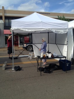 Just finished setting up the tent for this weekend&rsquo;s art fair. Woot woot!