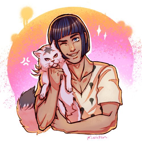 Domestic prompt for Bruabba week; Leone’s a cat that wishes on a star to turn into a human