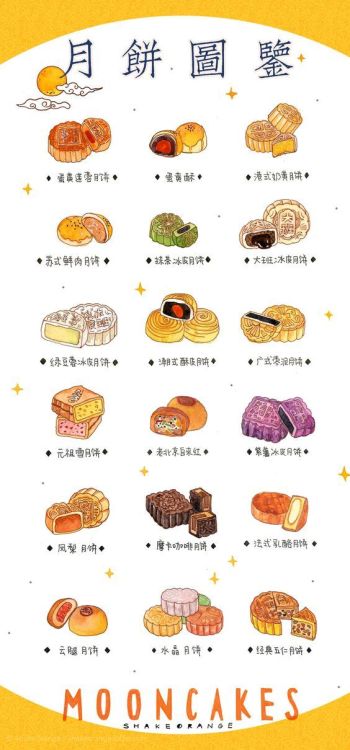 fuckyeahchinesefashion:different kinds of mooncakes by ©Lanski  ©顾锦棠 ©ShakeOrange